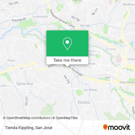 Tienda Kippling map