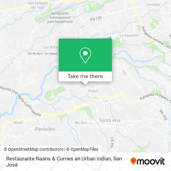 Restaurante Naans & Curries an Urban Indian map