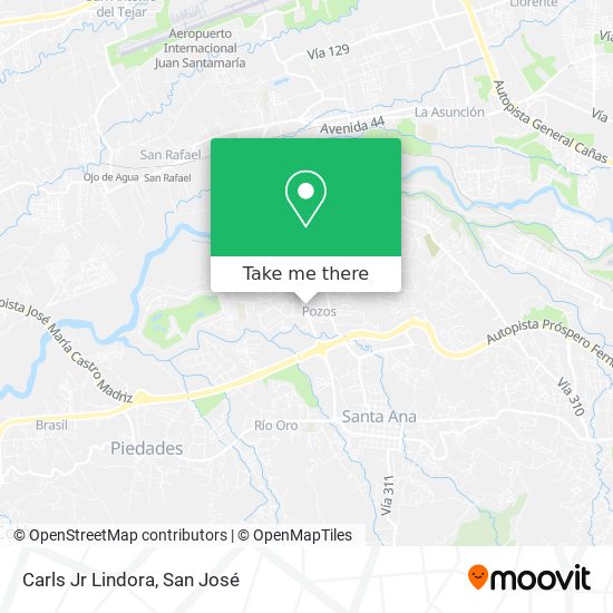 Mapa de Carls Jr Lindora