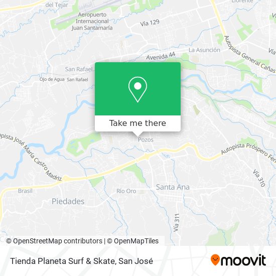 Mapa de Tienda Planeta Surf & Skate