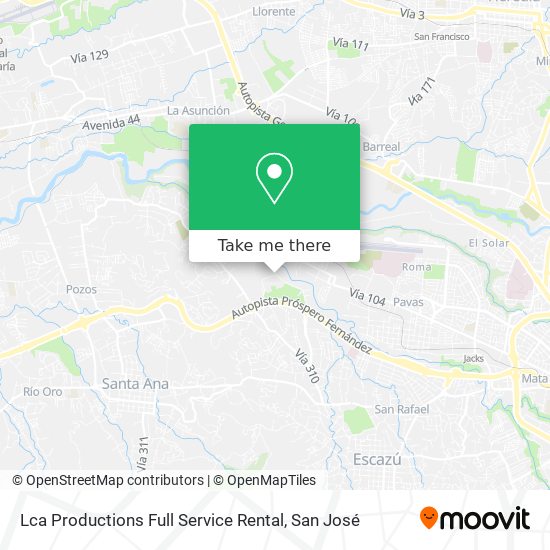 Lca Productions Full Service Rental map