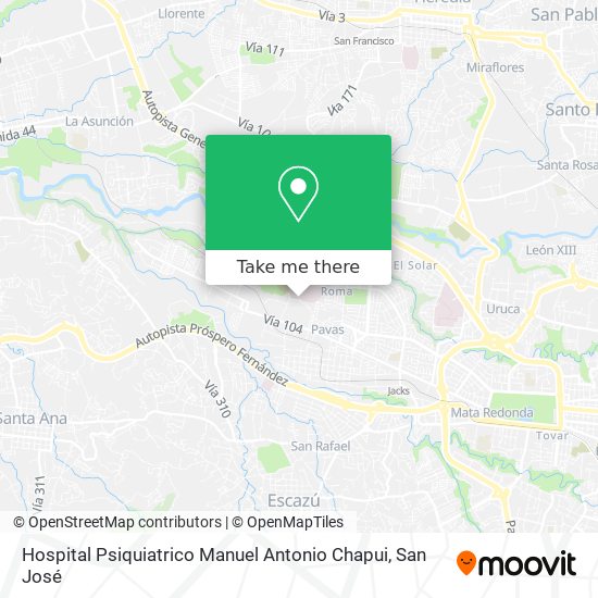 Hospital Psiquiatrico Manuel Antonio Chapui map