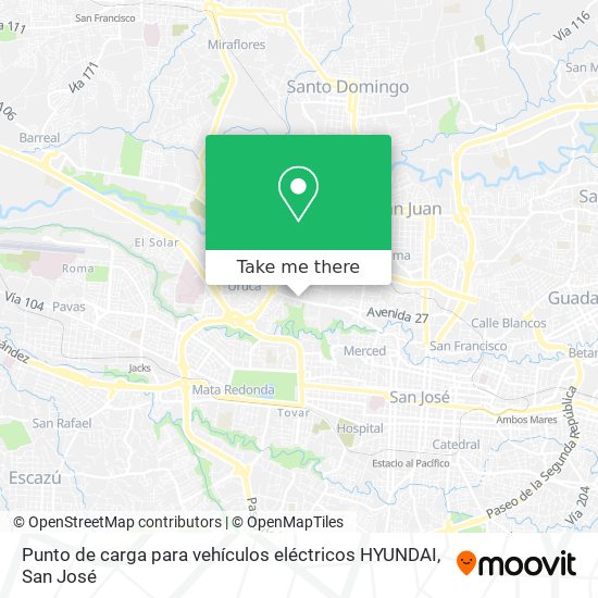 Punto de carga para vehículos eléctricos HYUNDAI map