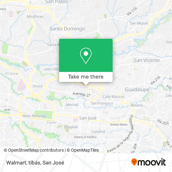 Mapa de Walmart, tibás