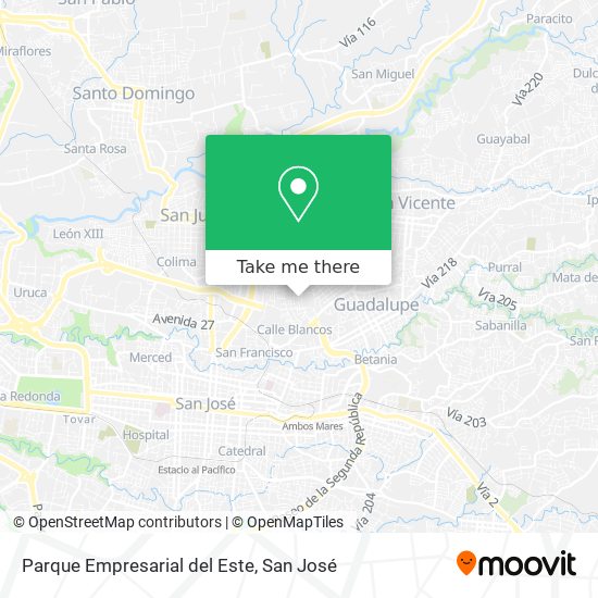 Parque Empresarial del Este map