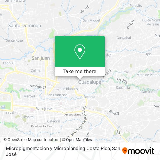 Micropigmentacion y Microblanding Costa Rica map