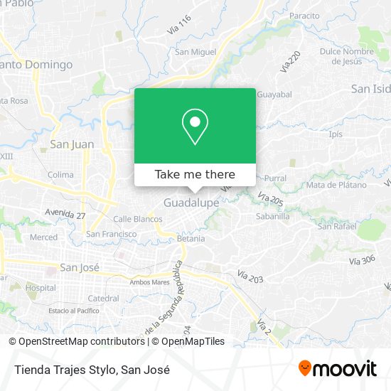 Mapa de Tienda Trajes Stylo