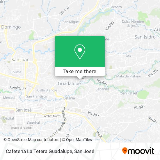 Cafetería La Tetera Guadalupe map