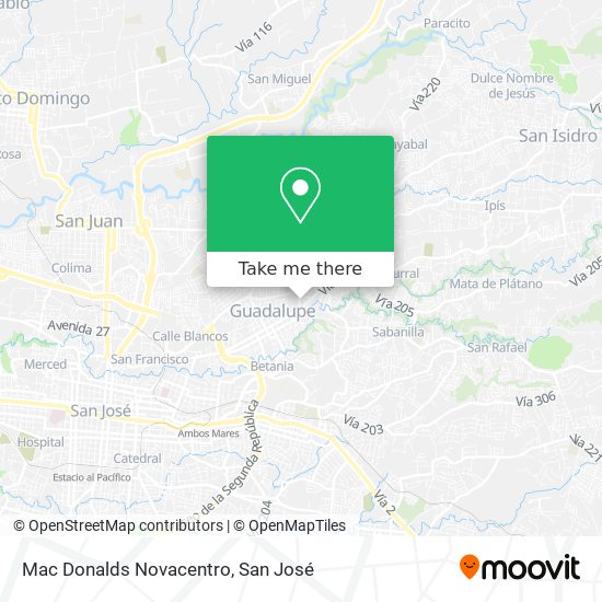 Mac Donalds Novacentro map