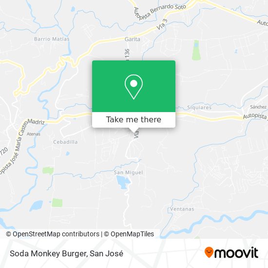 Mapa de Soda Monkey Burger