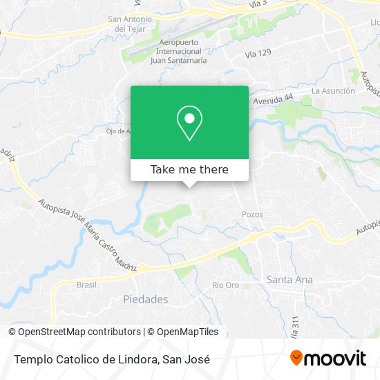 Templo Catolico de Lindora map