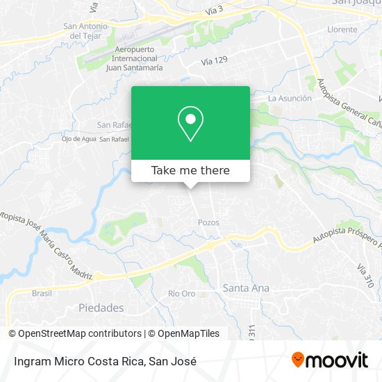 Ingram Micro Costa Rica map