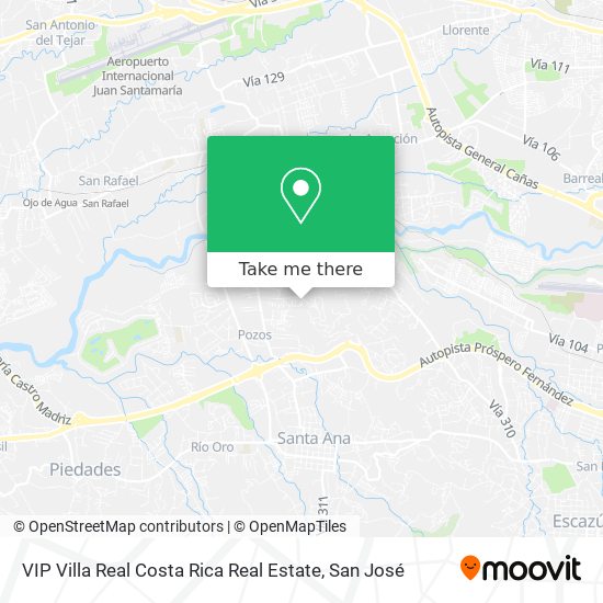 Mapa de VIP Villa Real Costa Rica Real Estate
