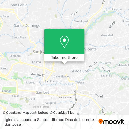 Mapa de Iglesia Jesucristo Santos Ultimos Dias de Llorente