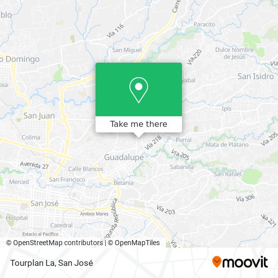 Mapa de Tourplan La