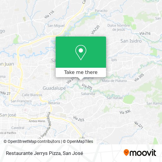 Restaurante Jerrys Pizza map