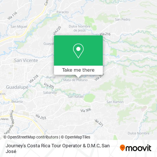 Journey's Costa Rica Tour Operator & D.M.C map