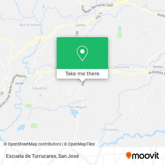 Escuela de Turrucares map