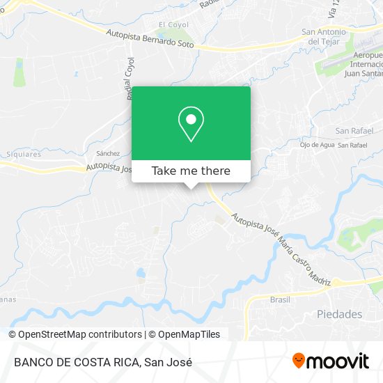 BANCO DE COSTA RICA map