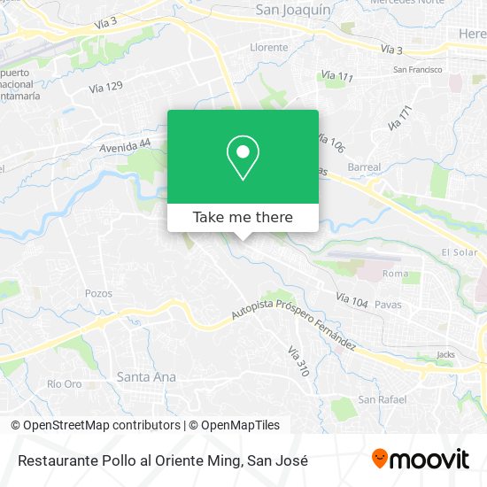 Restaurante Pollo al Oriente Ming map