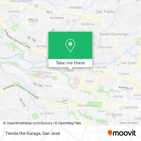 Tienda the Garage map