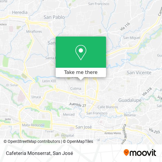 Cafeteria Monserrat map