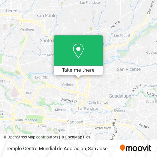 Templo Centro Mundial de Adoracion map