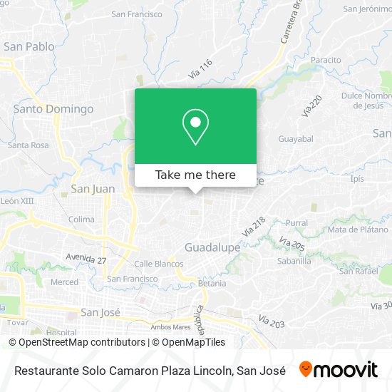 Restaurante Solo Camaron Plaza Lincoln map