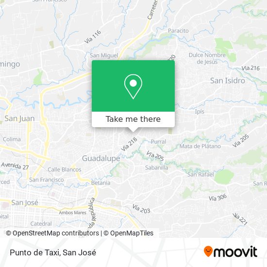 Punto de Taxi map