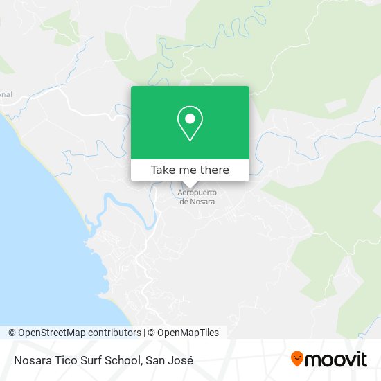 Nosara Tico Surf School map