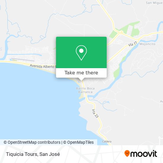 Tiquicia Tours map