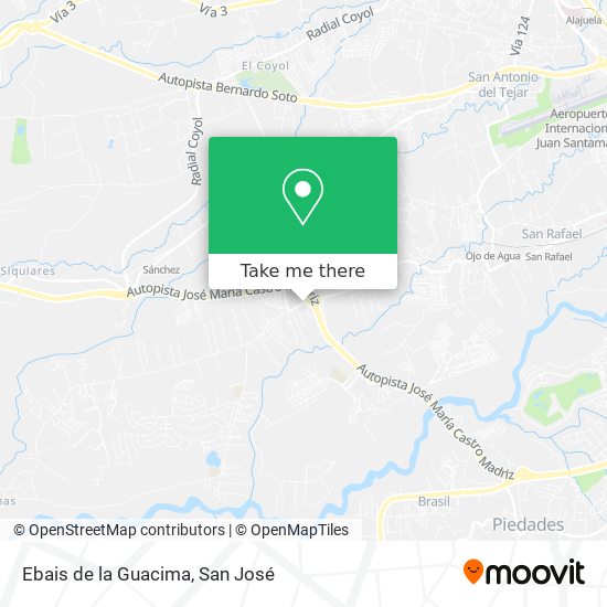 Ebais de la Guacima map