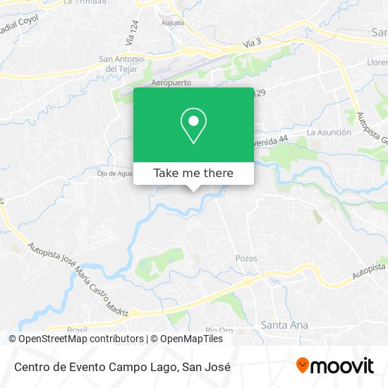 Centro de Evento Campo Lago map