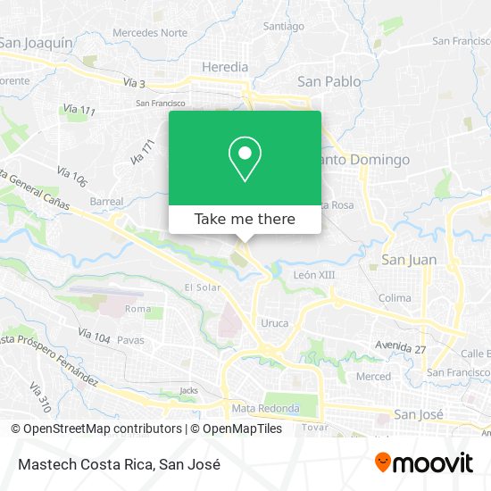 Mastech Costa Rica map