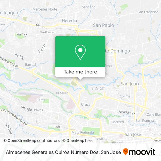 Almacenes Generales Quirós Número Dos map