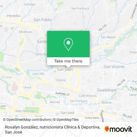 Rosalyn González, nutricionista Clínica & Deportiva map