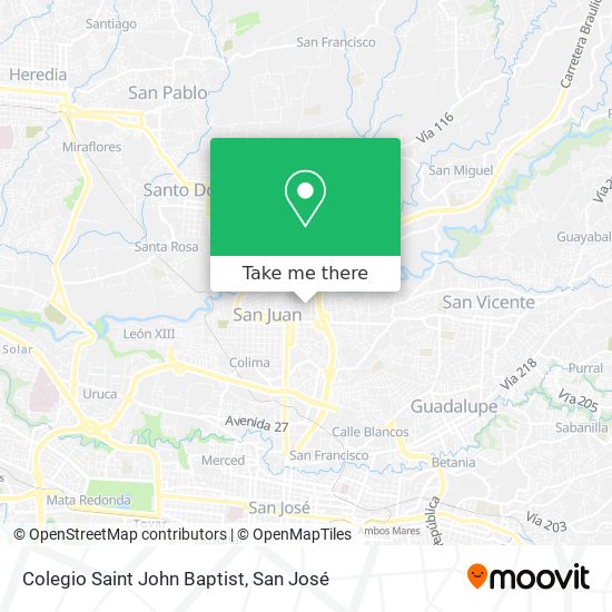 Colegio Saint John Baptist map