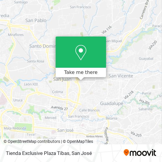 Tienda Exclusive Plaza Tibas map