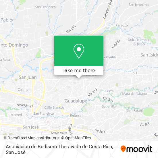 Asociación de Budismo Theravada de Costa Rica map