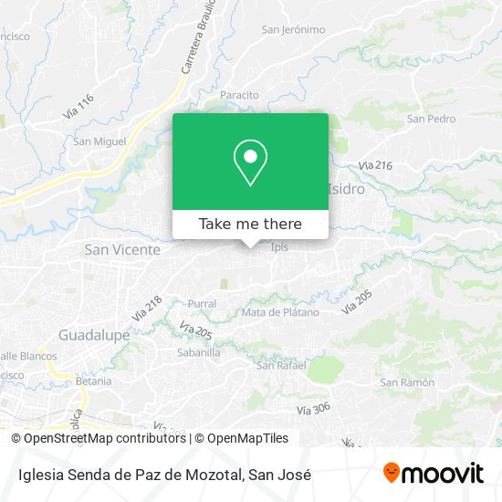 Mapa de Iglesia Senda de Paz de Mozotal