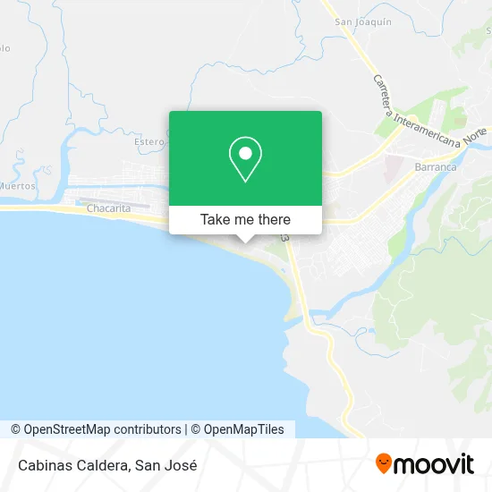 Cabinas Caldera map