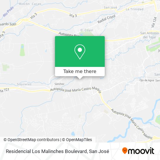 Residencial Los Malinches Boulevard map