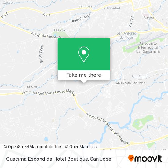 Guacima Escondida Hotel Boutique map