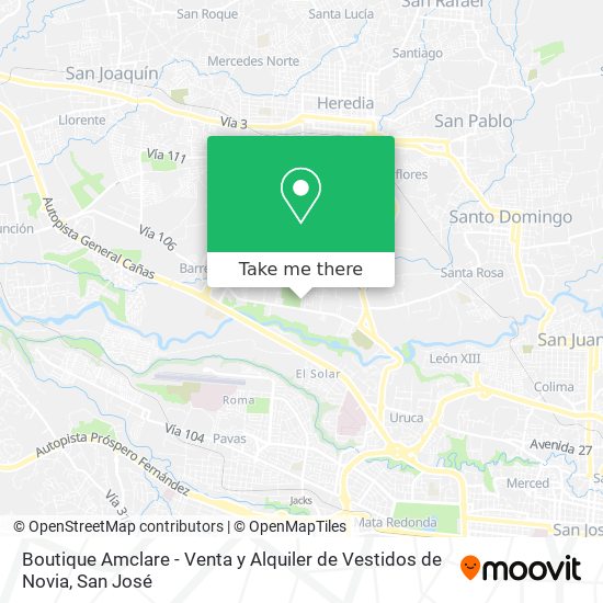 Boutique Amclare - Venta y Alquiler de Vestidos de Novia map