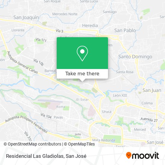 Residencial Las Gladiolas map