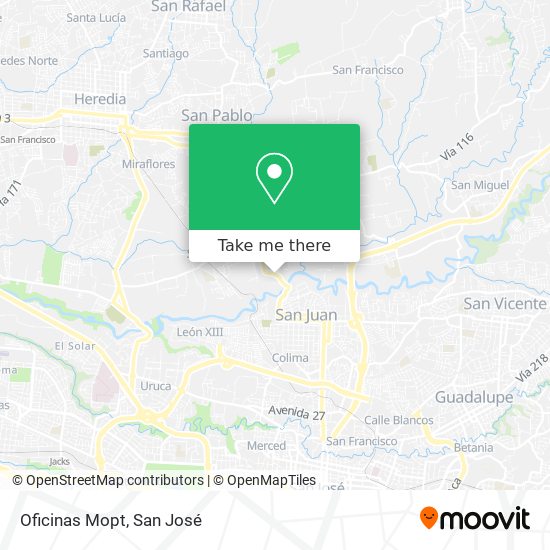 Oficinas Mopt map