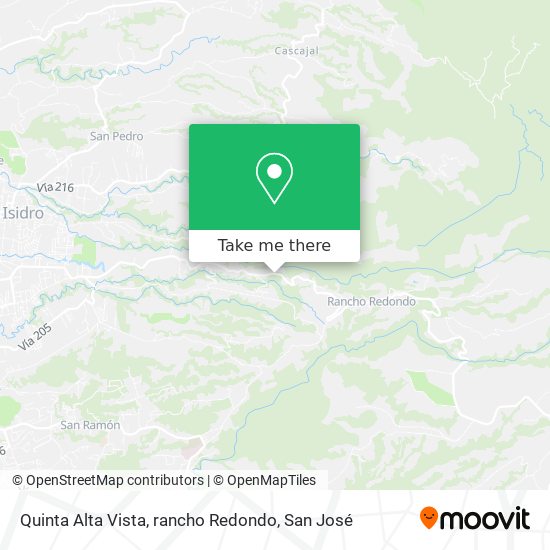 Quinta Alta Vista, rancho Redondo map