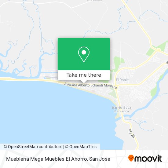 Mapa de Muebleria Mega Muebles El Ahorro