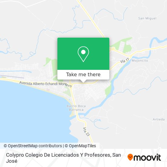 Colypro Colegio De Licenciados Y Profesores map