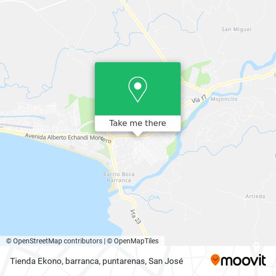 Tienda Ekono, barranca, puntarenas map